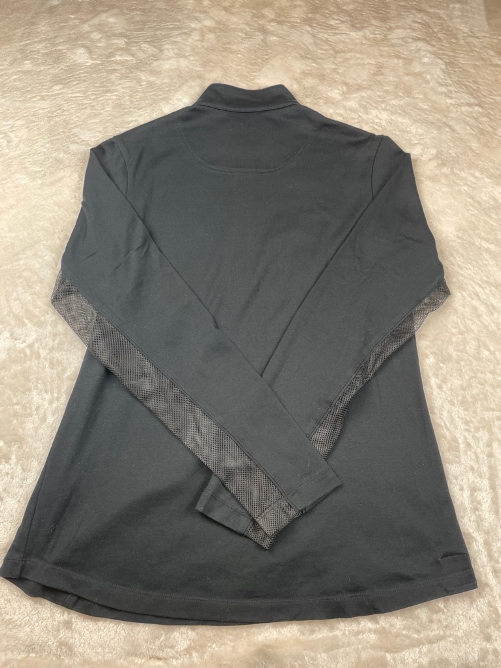 Peter Millar Crown Sport 1/4 Zip Pullover Womens M Black Golf Mesh Sleeve - Picture 5 of 6